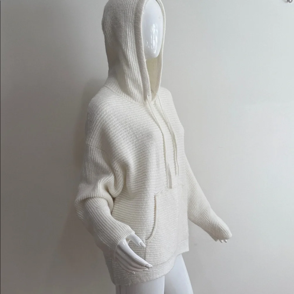 Banana Republic Hoodie Sweater Rib Knit Alpaca Wool Blend